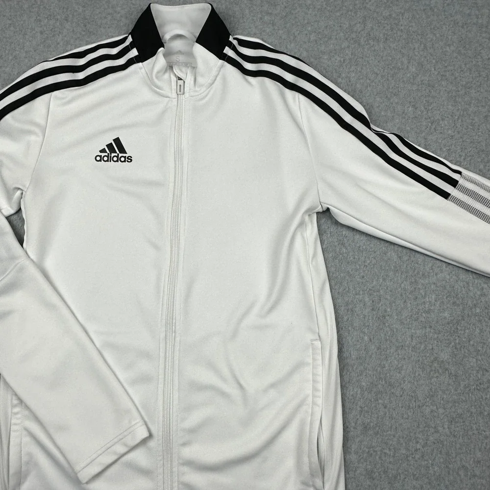 Adidas Mens White Black Aeroready Primegreen Track Jacket GM7309 Size S